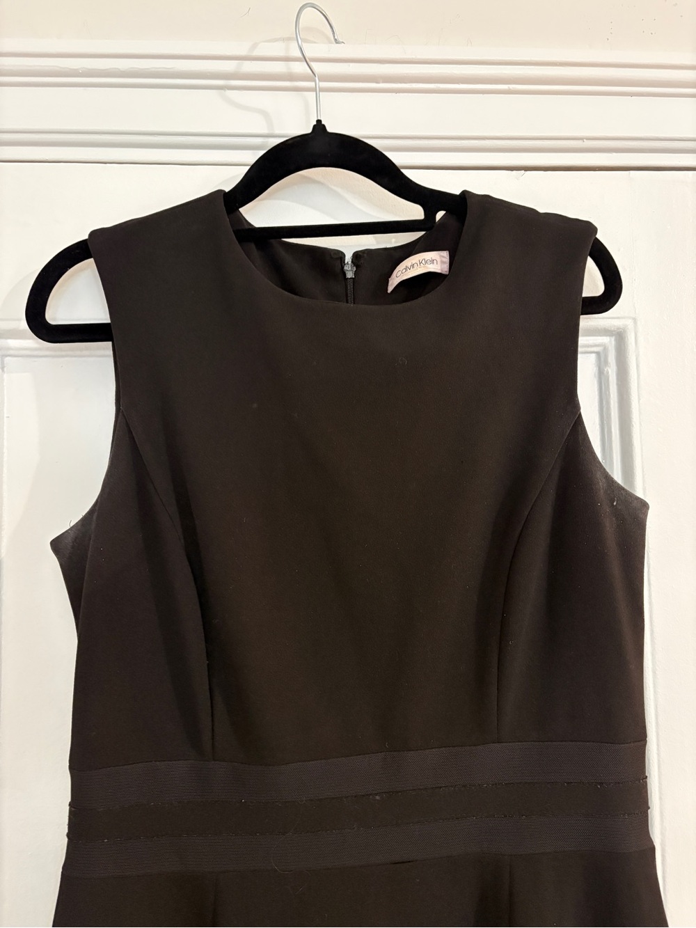 Calvin Klein Black Sleeveless Sheath Dress